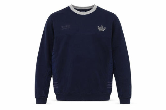 Adidas Men's Blue Crew Neck Pullover Sweatshirt Size M Sportswear