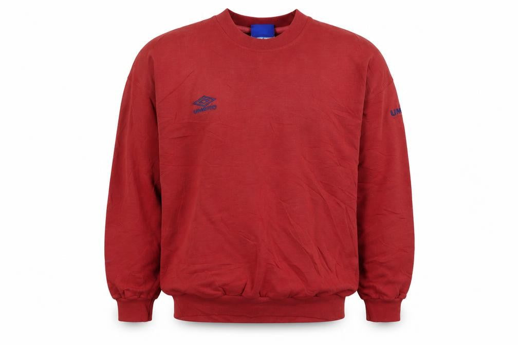 Umbro Men’s Red Crew Neck Pullover Sweatshirt Size M Sports Style