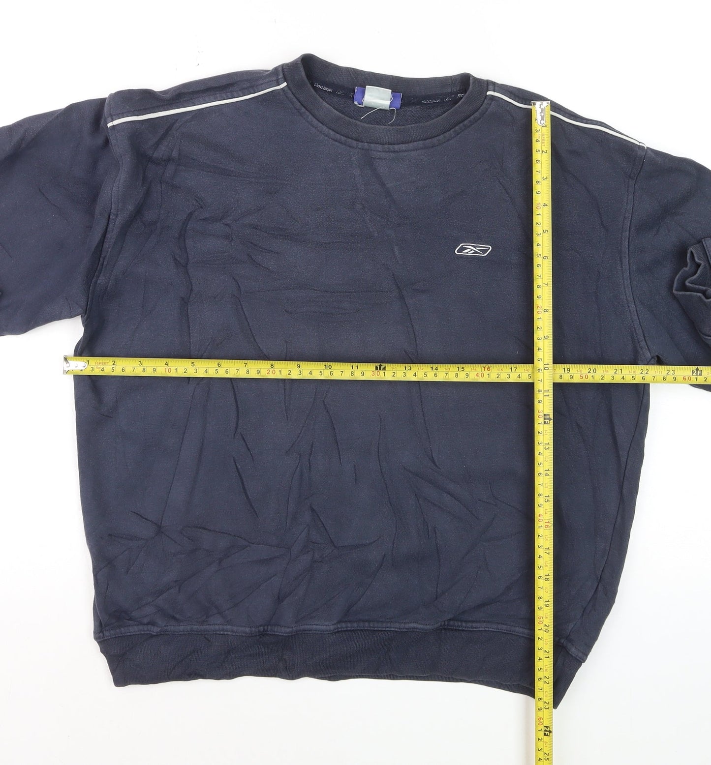 Reebok Men's Blue Pullover Sweatshirt Size M Crew Neck Sports Style