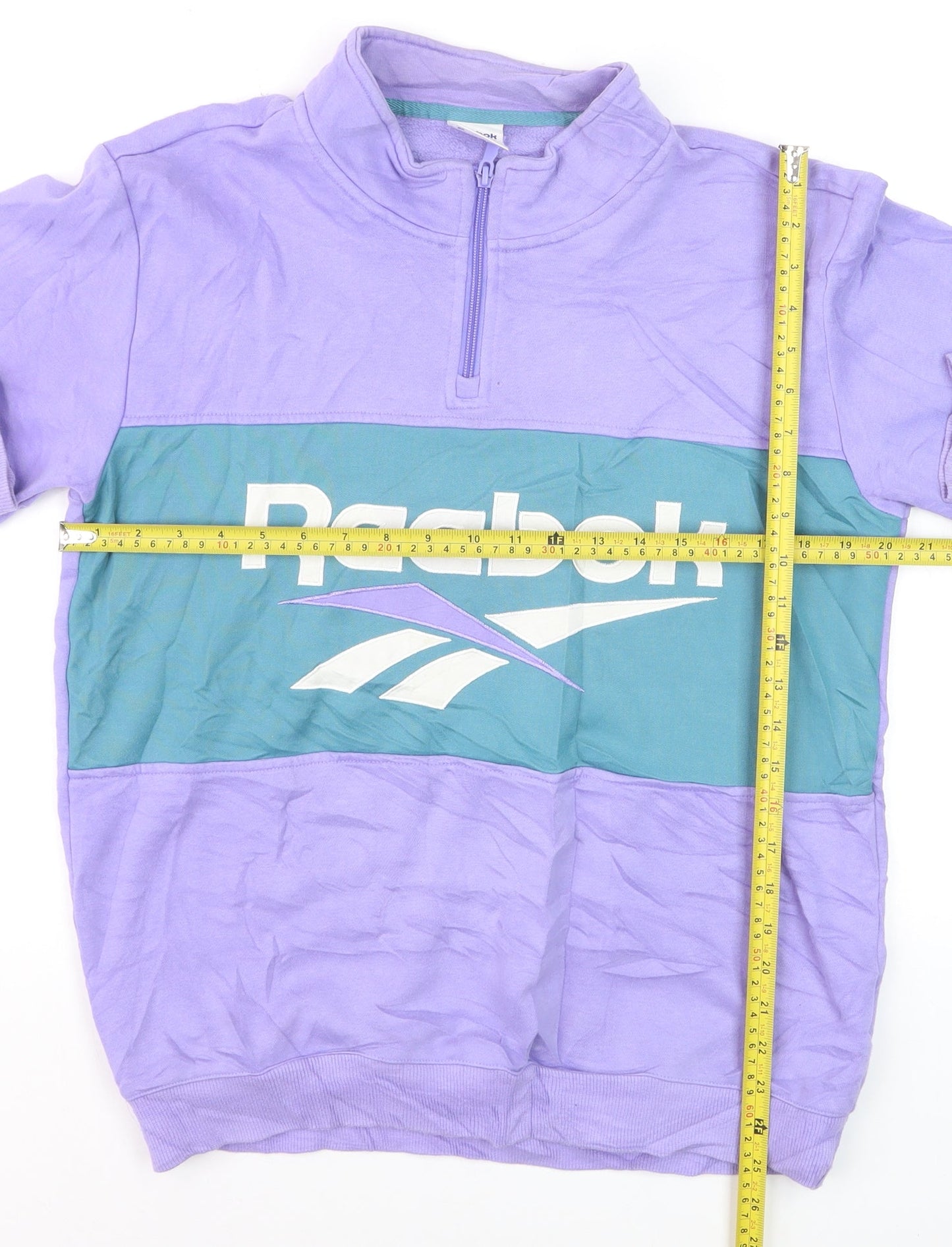 Reebok Classic Women's Purple 1/4 Zip Sweatshirt Size S
