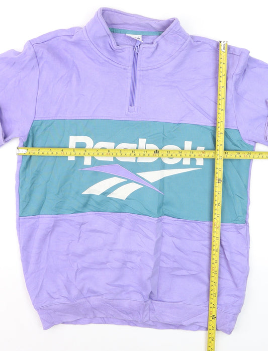 Reebok Classic Women's Purple 1/4 Zip Sweatshirt Size S
