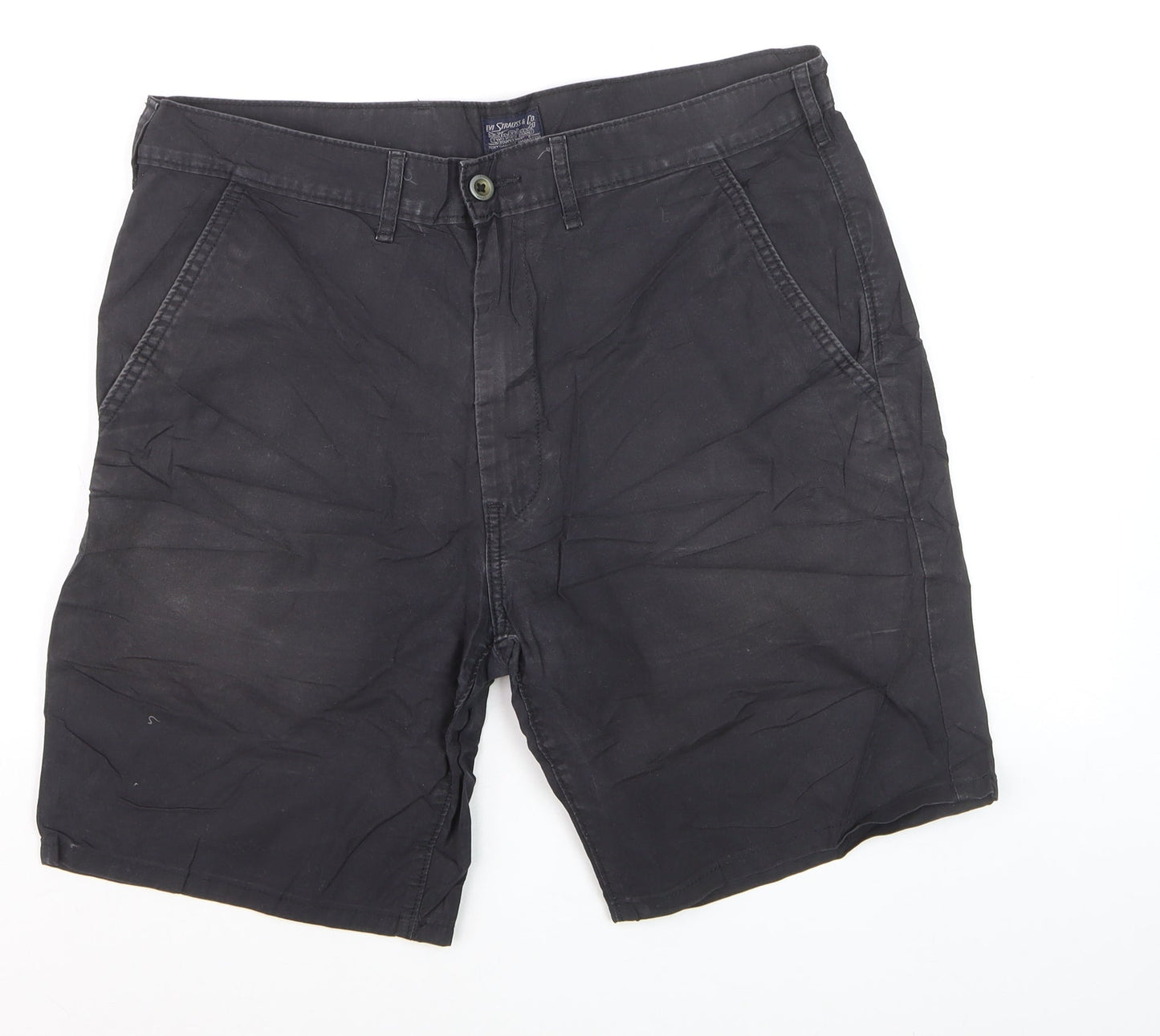 Levi Strauss & Co Men's Black Chino Shorts Size L W34 Regular Fit