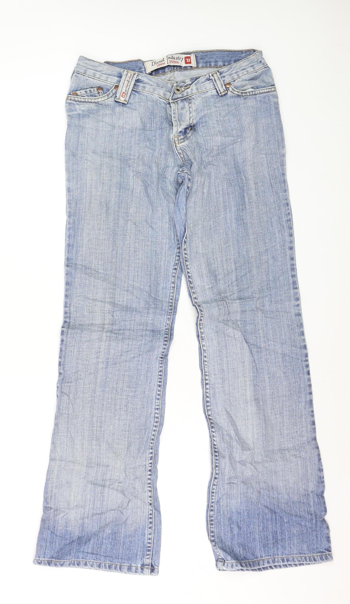Diesel Women Blue Bootcut Jeans Size 30 Regular Fit Denim