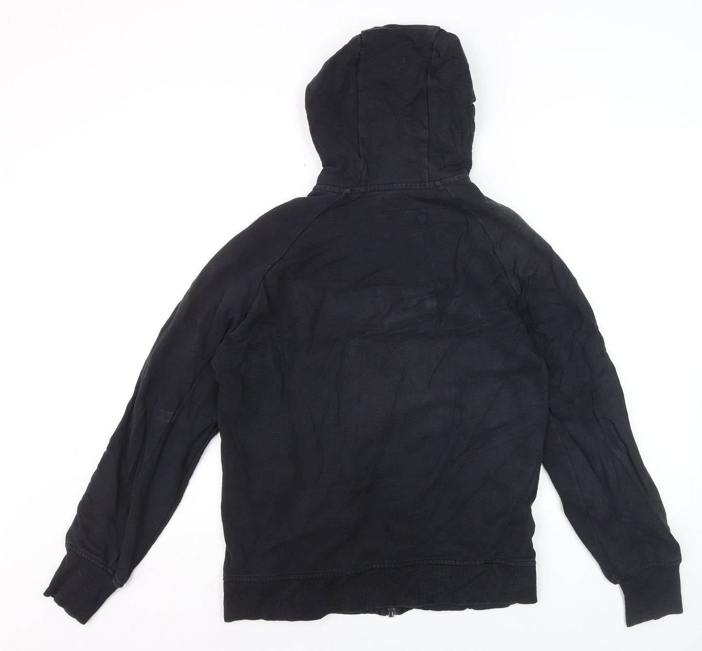 C.P. Company Men's Black Full Zip Hoodie Size S Lightweight Cotton