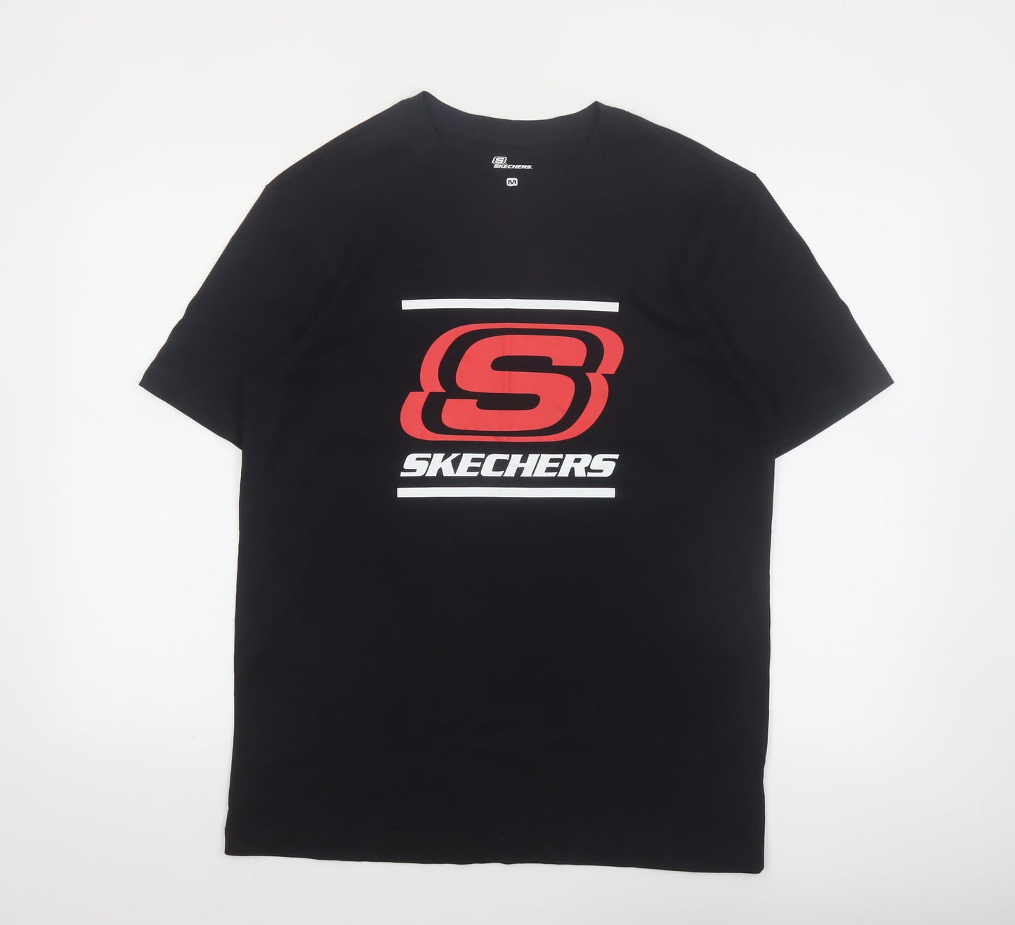 Skechers Men's Black Medium Logo Graphic Cotton T-Shirt