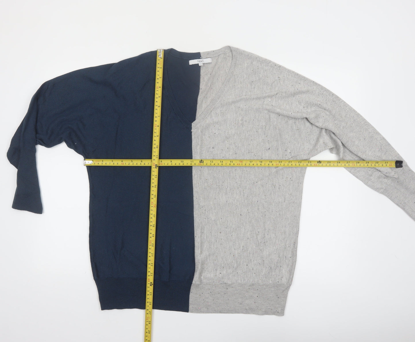 Next Men's Multicoloured V-Neck Pullover Jumper Size L