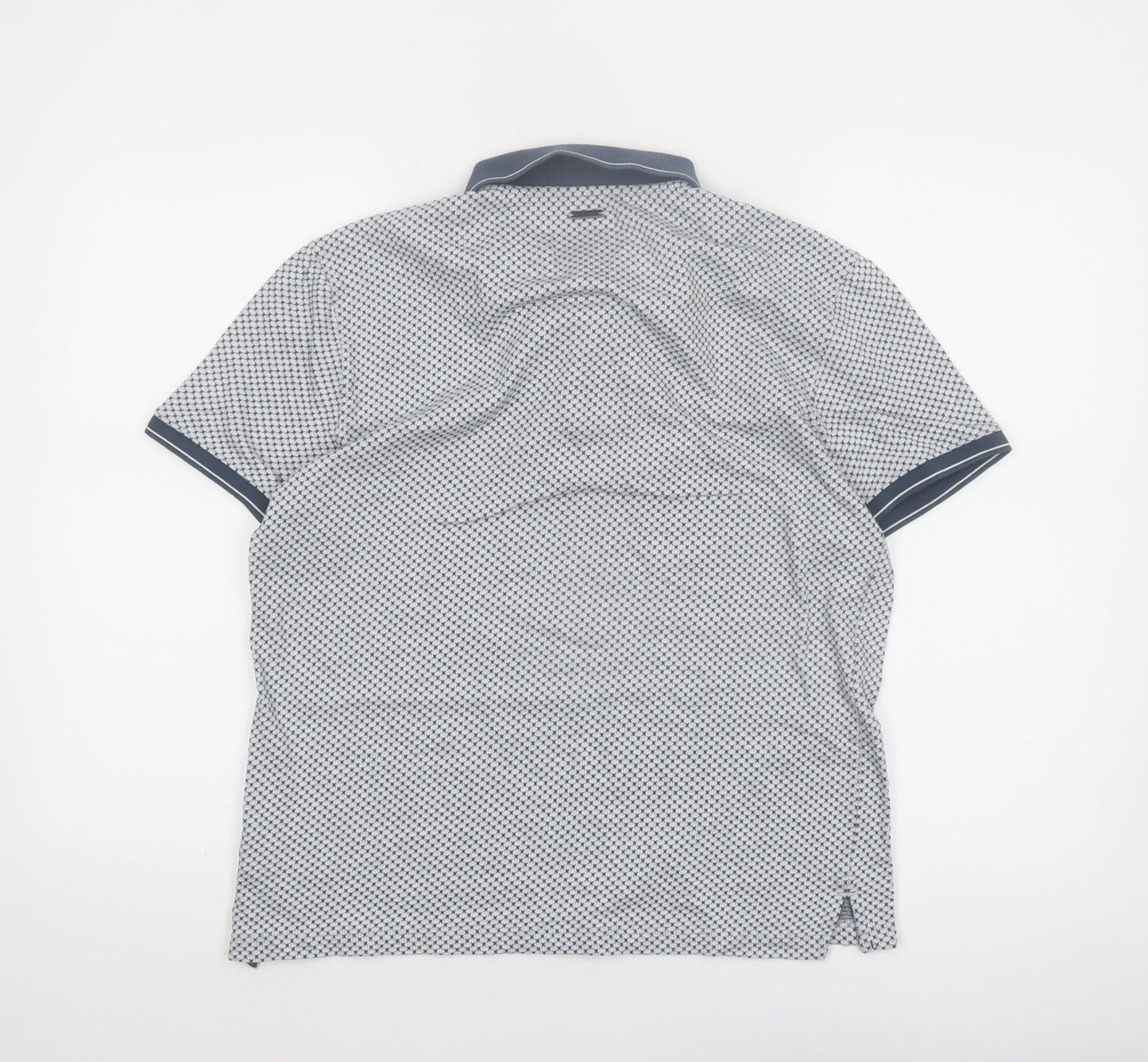Rodd & Gunn Men's Blue Geometric Polo Shirt Size M Cotton Sports Fit