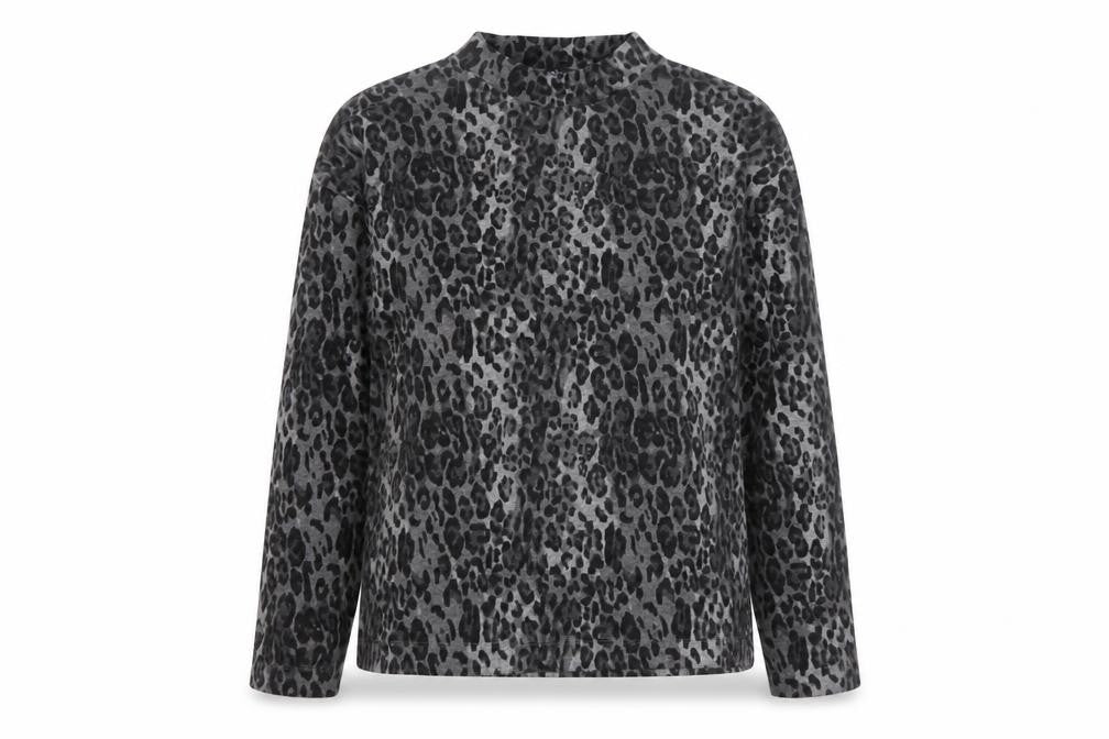 Marks and Spencer Women’s Grey Leopard Print Pullover Jumper Size 16