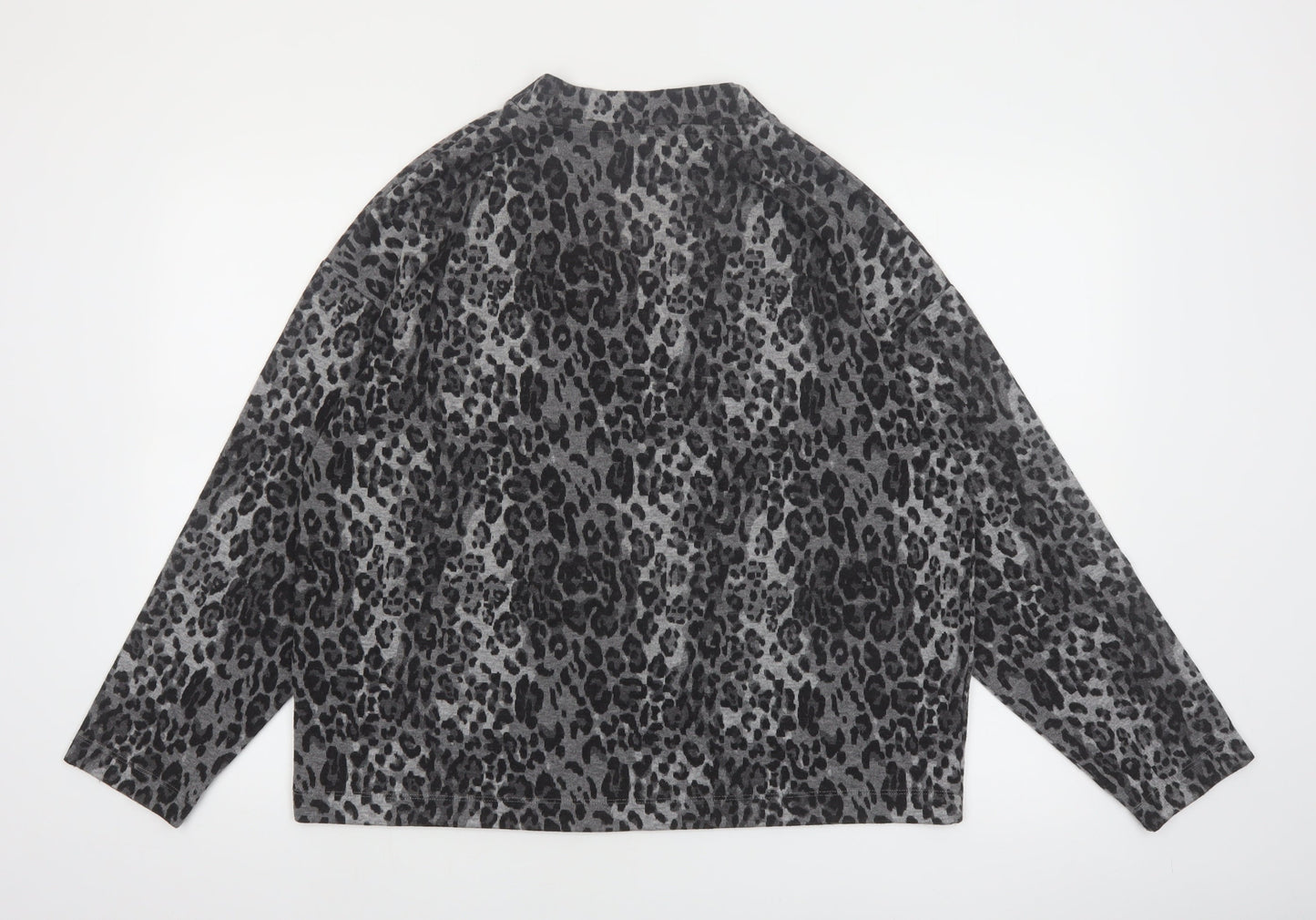 Marks and Spencer Women’s Grey Leopard Print Pullover Jumper Size 16