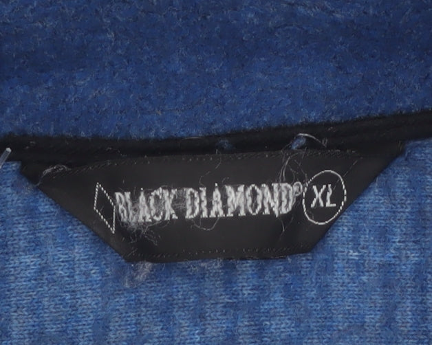 Black Diamond Women Blue Fair Isle Fleece Jacket XL Winter Casual