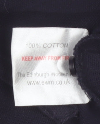 Isle Womens Black Cotton Polo Shirt Size S 10-12 Short Sleeve