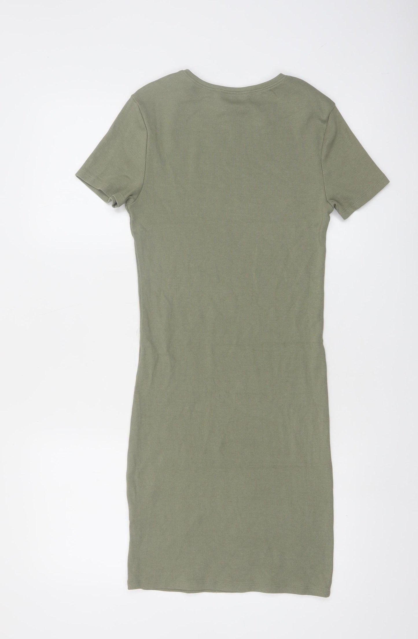 New Look Girls Green 915 T-Shirt Dress Age 14-15 Years Cotton Stretch