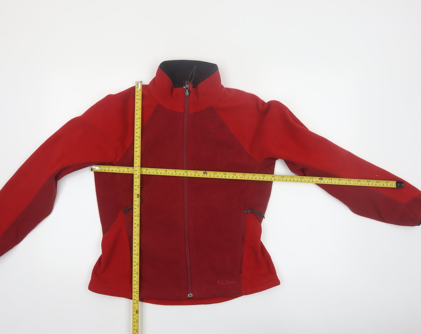 L.L.Bean Women's Red Fleece Jacket Size S Full Zip Outdoor Wear