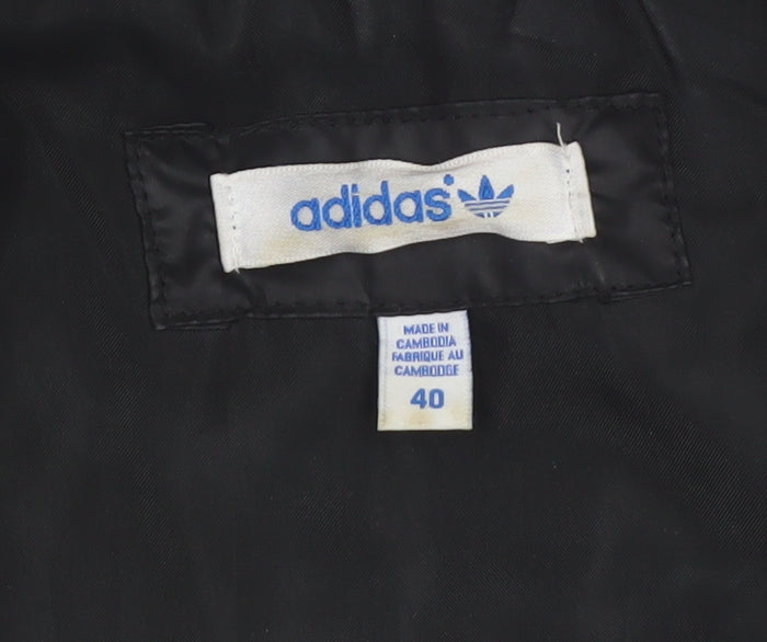 Adidas Women's Black Puffer Waistcoat Size 12 Quilted Zip Gilet