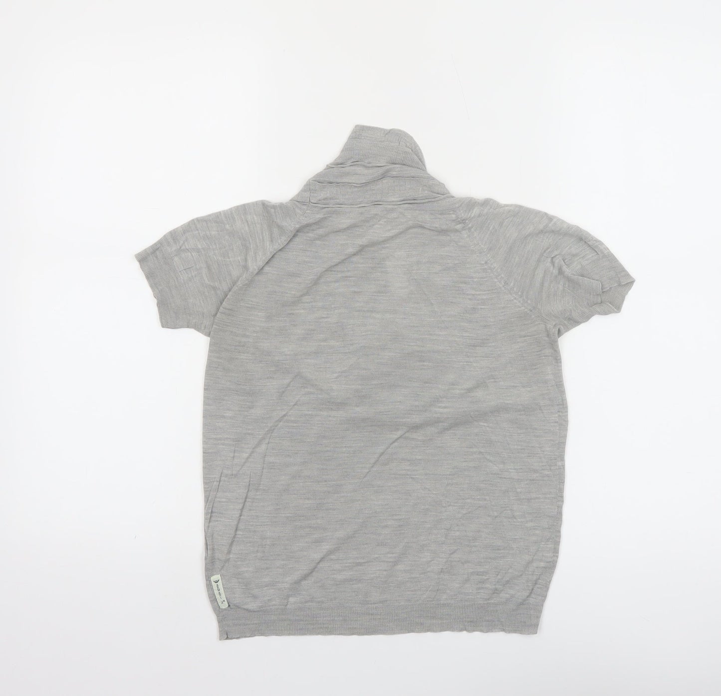 Armani Jeans Women's Grey Cowl Neck Short Sleeve Top Size 6