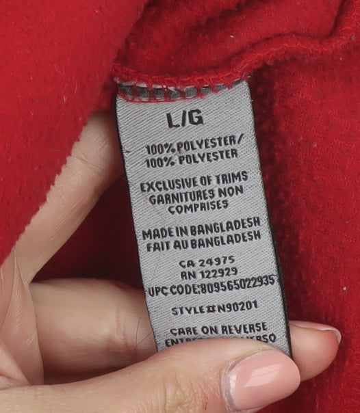NHL Men’s Red & Blue 1/4 Zip Fleece Sweatshirt Large