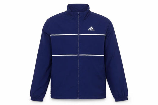 Adidas Men's Blue Small Windbreaker Jacket Lightweight Zip Sportswear