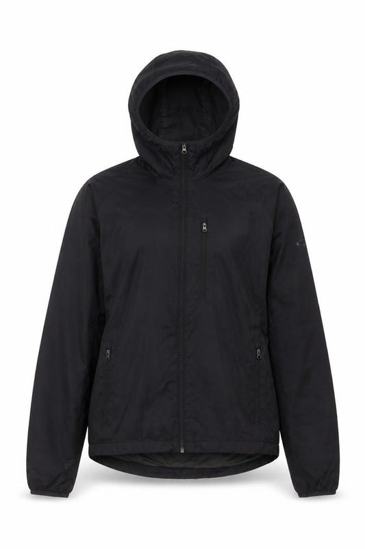 Champion Women's Black Windbreaker Jacket Size S Lightweight Hooded