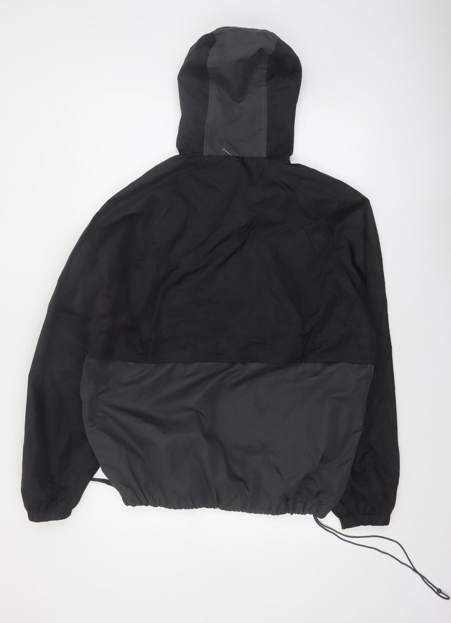 Courir Men's Black S Hooded 1/4 Zip Windbreaker Jacket