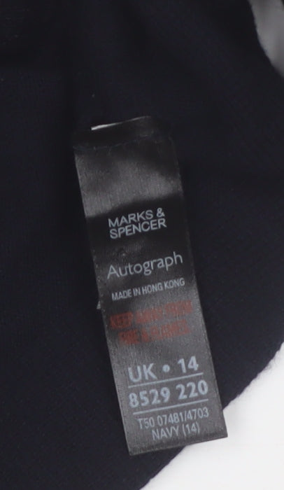 Marks and Spencer Women Black Sequin Trim Cardigan Size 14