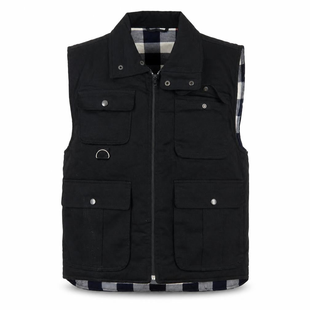 Branded Lion Mens Black M Ramie Cotton Bodywarmer Waistcoat