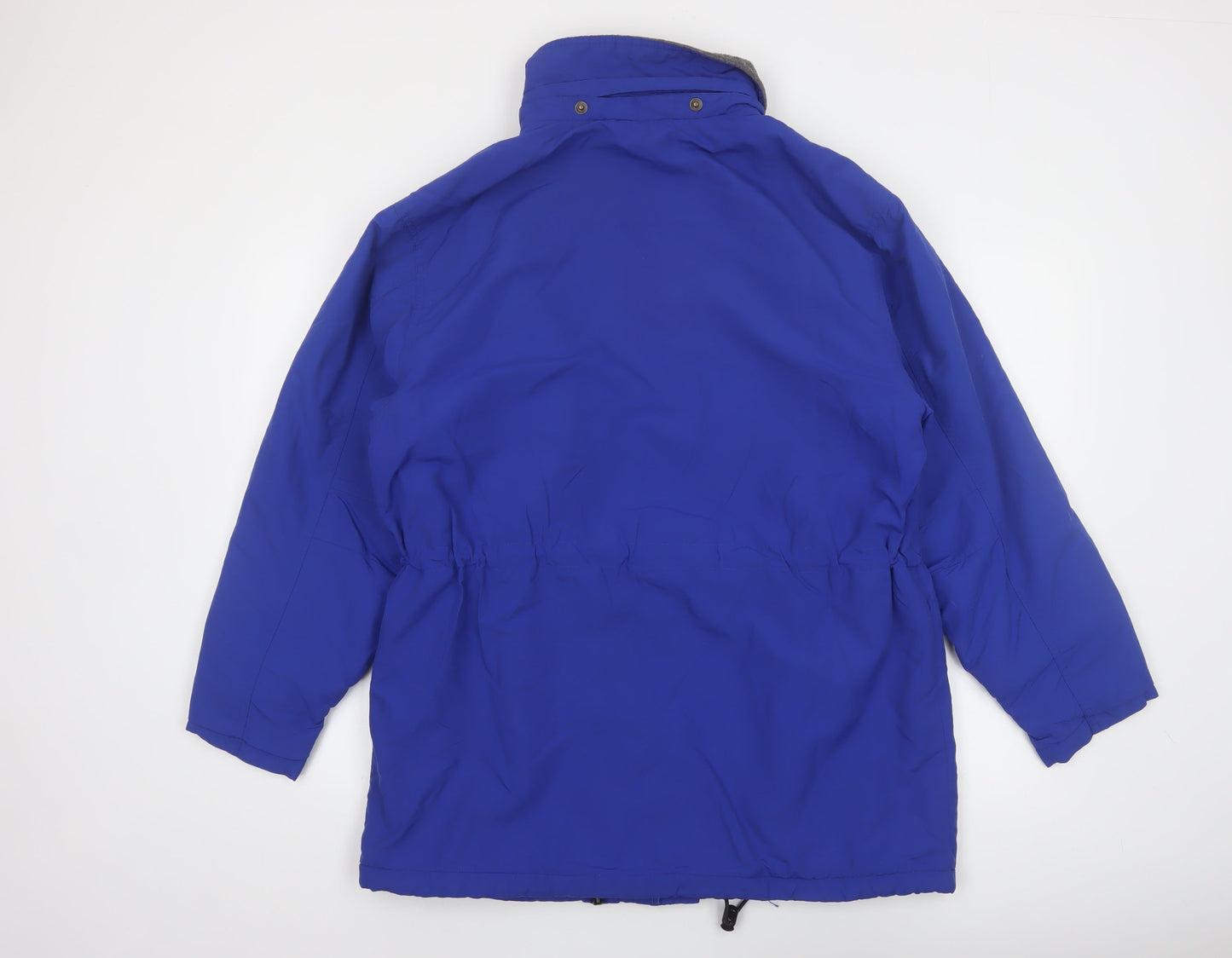Lands' End Women's Blue Mid-Length Parka Jacket M 10-12 Insulated Nylon