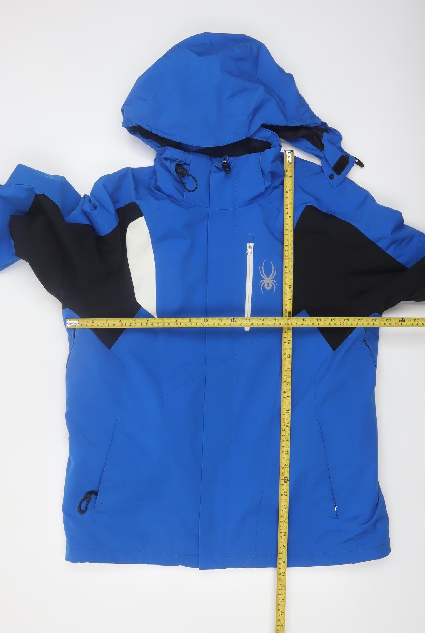 Spyder Men's Blue L Ski Jacket Hooded Water Resistant Winter Coat