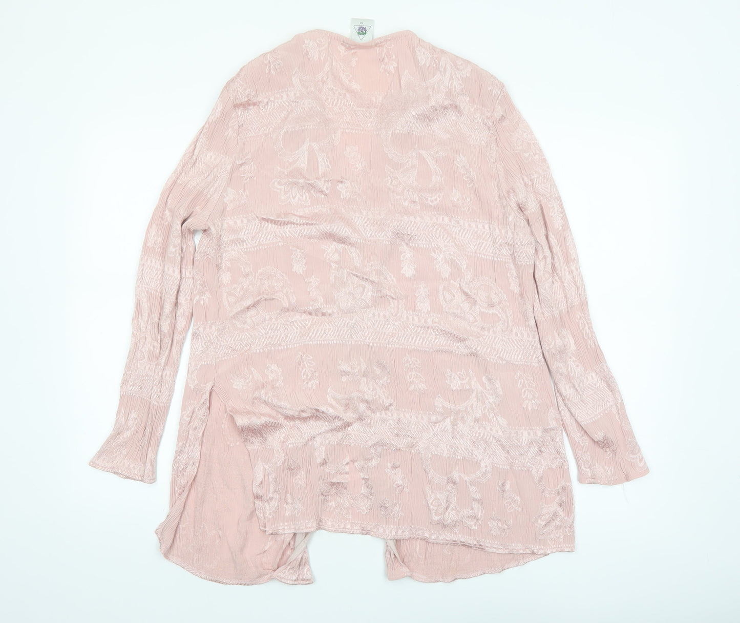 New Fast Women’s Pink Floral Tunic Blouse Size 16 Acetate Viscose