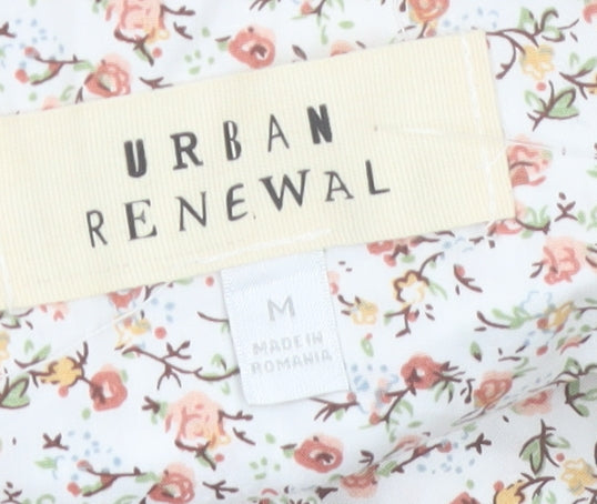 Urban Renewal Women's White Floral Cotton Slip Dress M
