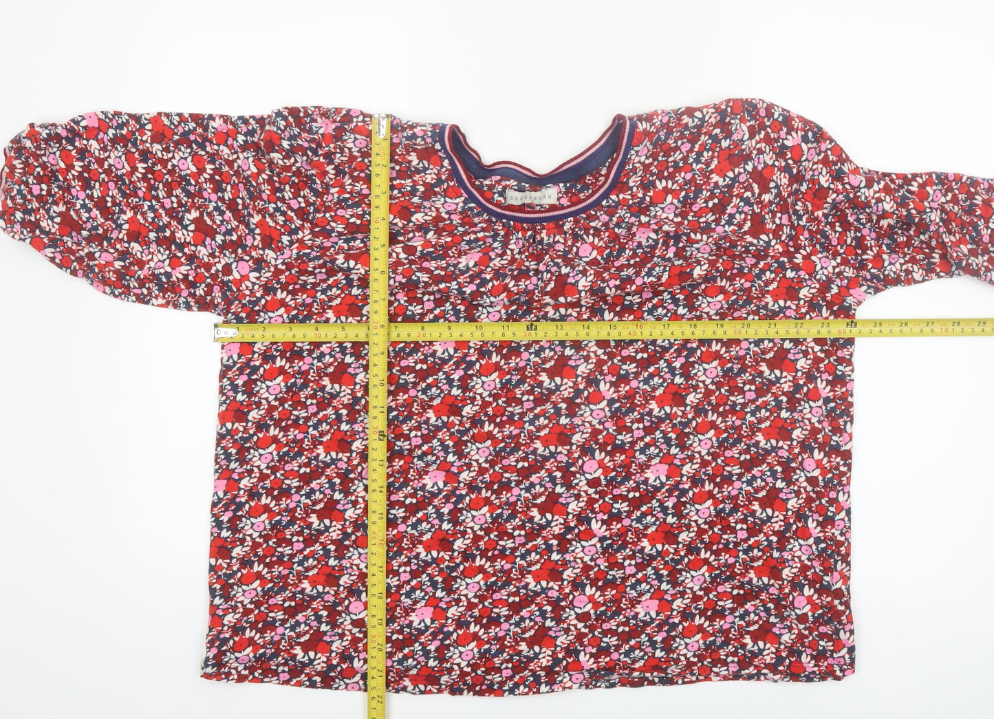 Brakeburn Womens Multicoloured Floral Cotton Tunic Blouse Size 16