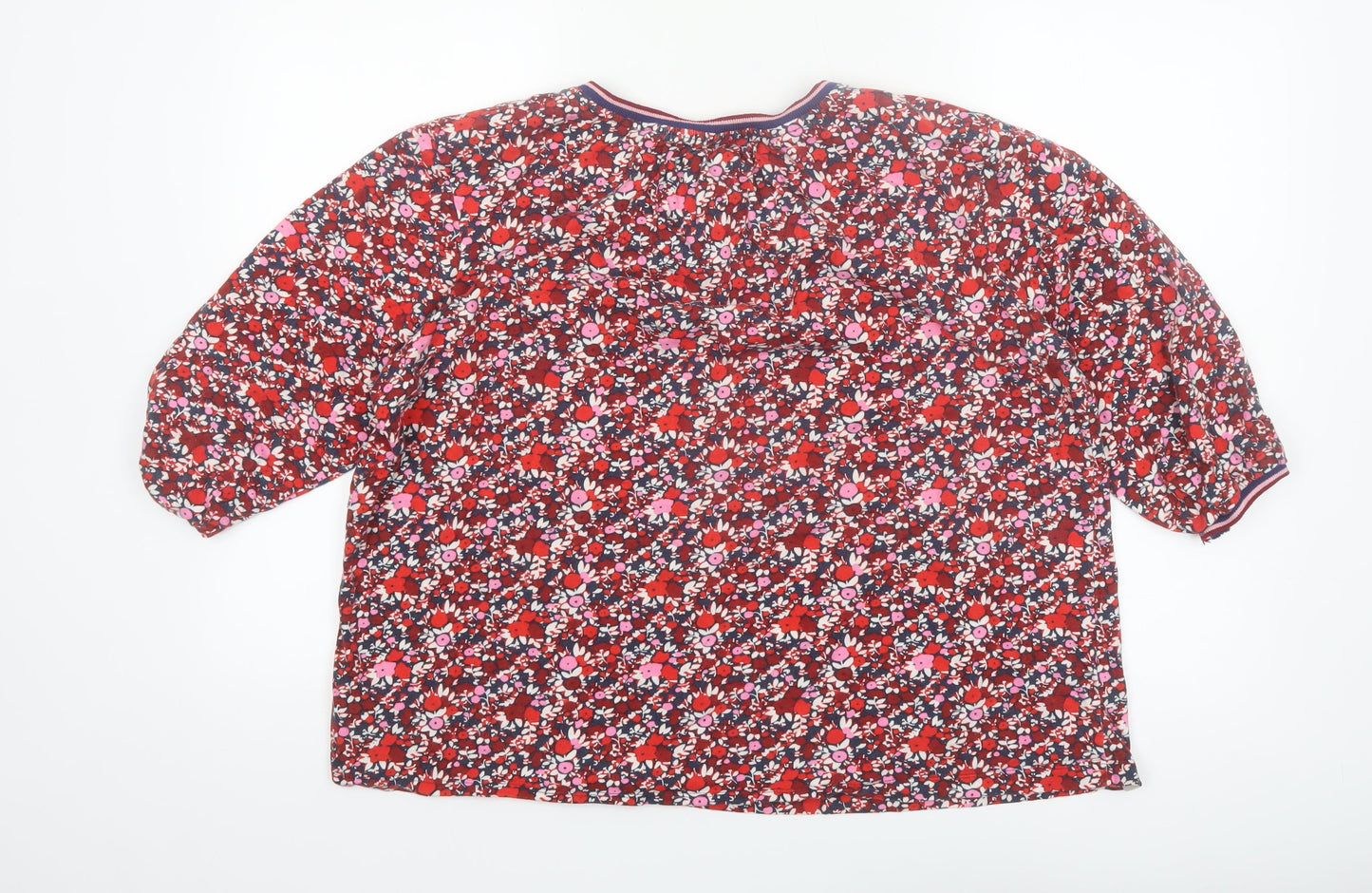 Brakeburn Womens Multicoloured Floral Cotton Tunic Blouse Size 16