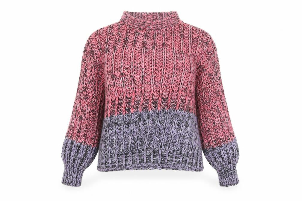 ASOS DESIGN Women's Multicoloured Chunky-Knit High Neck Jumper Size 10