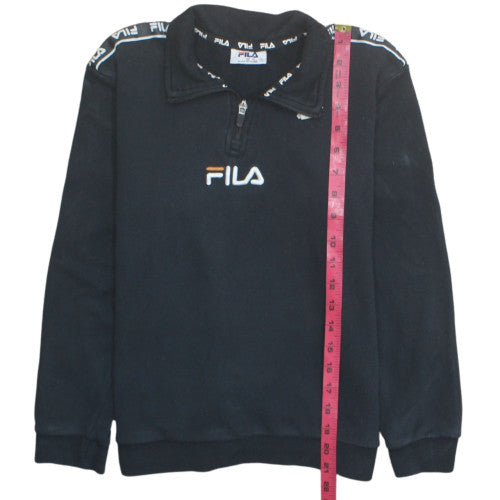 Fila Boys Black Size 12 1/4 Zip Pullover Sweatshirt