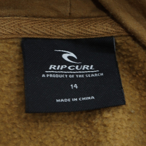 Rip Curl Womens Brown Size 14 Pullover Hoodie Cotton Blend