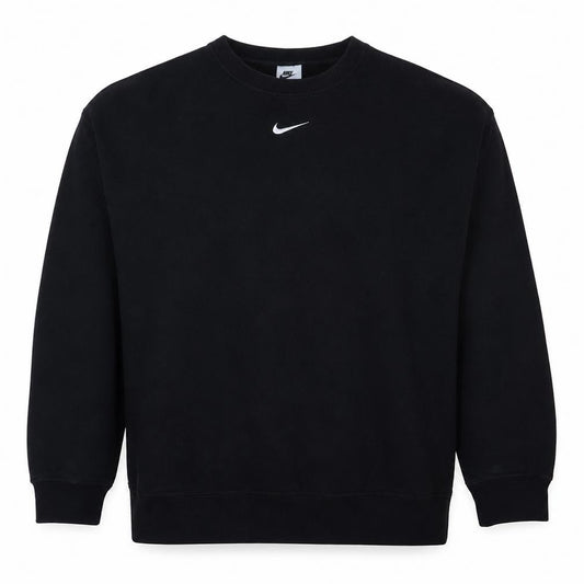 Nike Womens Black Small Pullover Crew Neck Sweatshirt Cotton Blend