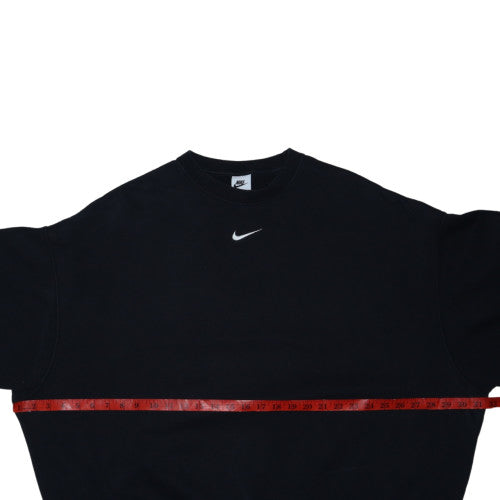 Nike Womens Black Small Pullover Crew Neck Sweatshirt Cotton Blend