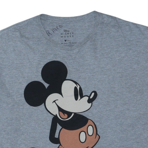 Disney Mickey Mouse Grey Crew Neck Men's 2XL Graphic T-Shirt