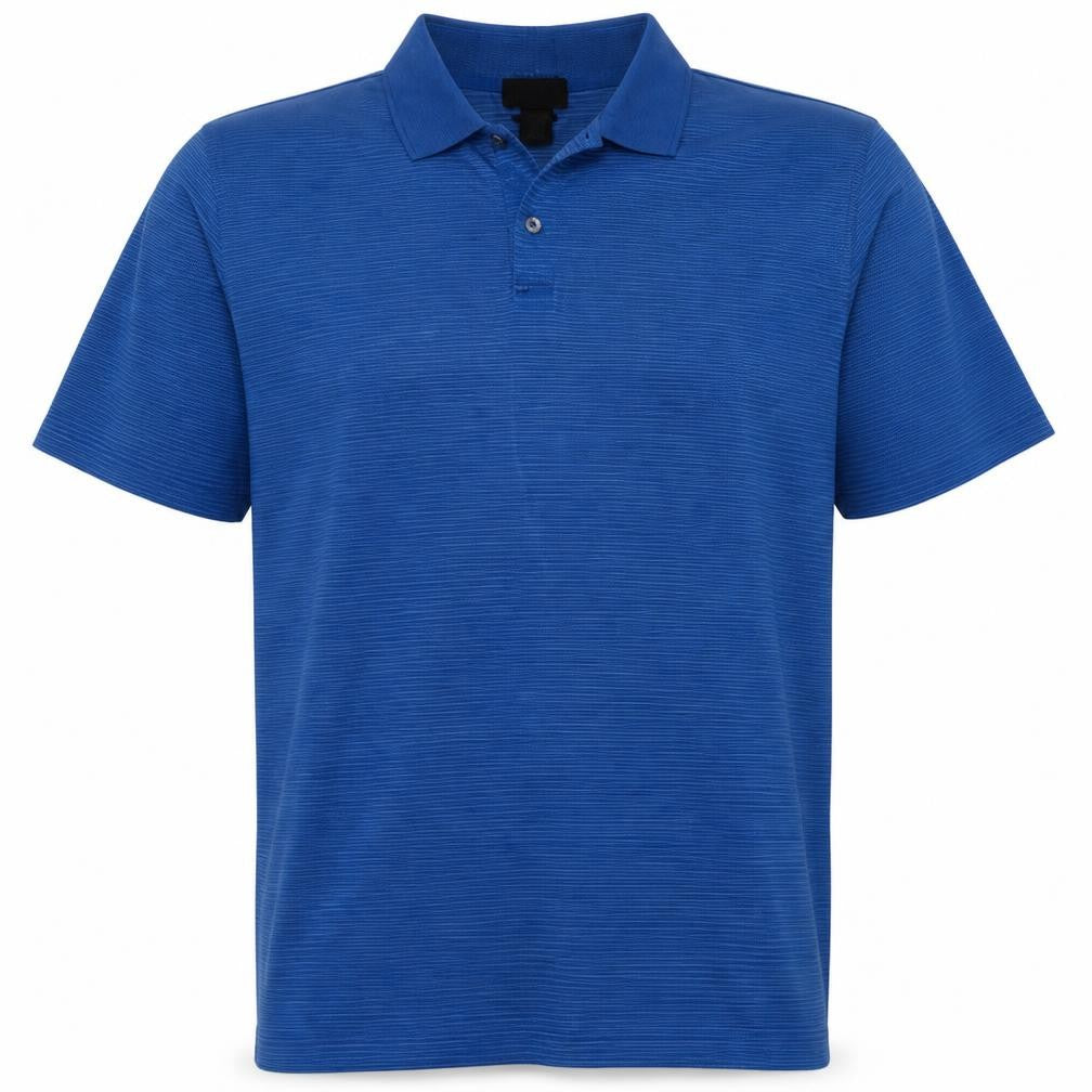 Calvin Klein Men's Blue Striped Cotton Polo Shirt XL Regular Fit