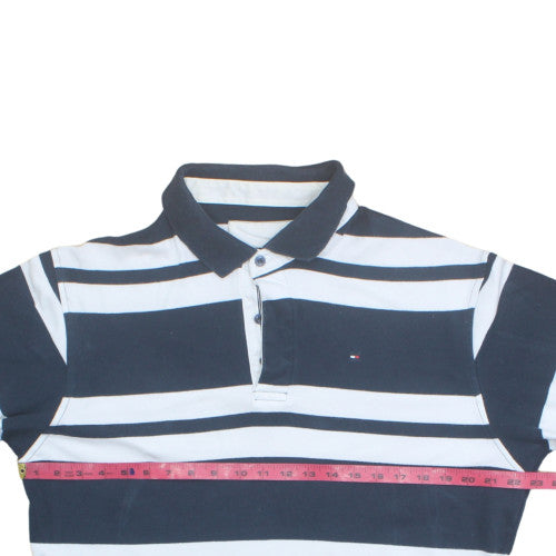 Tommy Hilfiger Men’s Blue Striped Cotton Polo Shirt XXL
