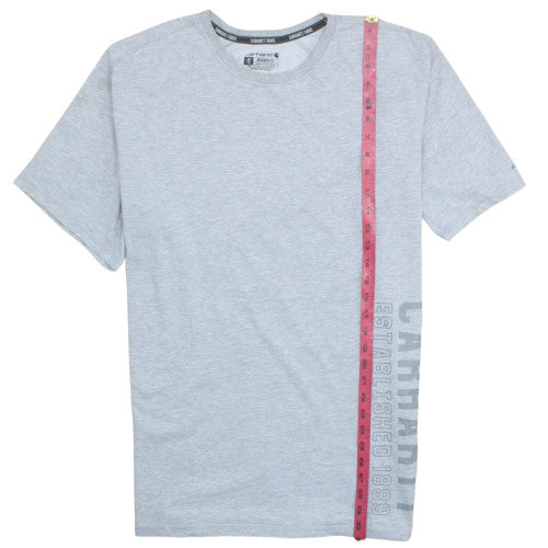Carhartt Men's Grey Short Sleeve Regular Fit Crew Neck T-Shirt M