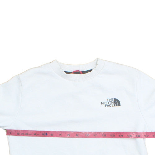 The North Face Womens White XS Pullover Sweatshirt Cotton Blend