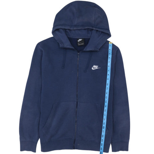 Nike Men's Blue Full Zip Hoodie L Fleece Regular Fit