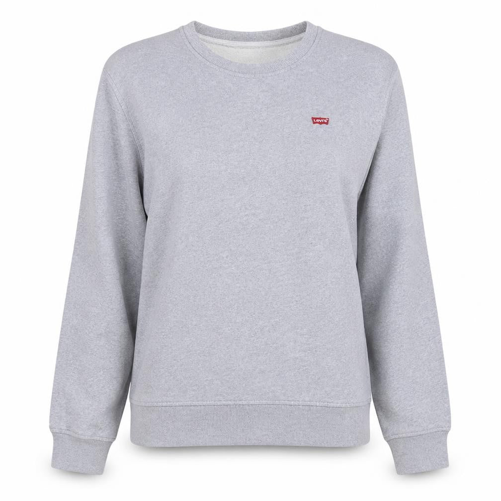Levi's Women Grey Crew Neck Pullover Sweatshirt M Casual Cotton