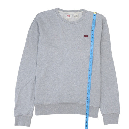 Levi's Women Grey Crew Neck Pullover Sweatshirt M Casual Cotton