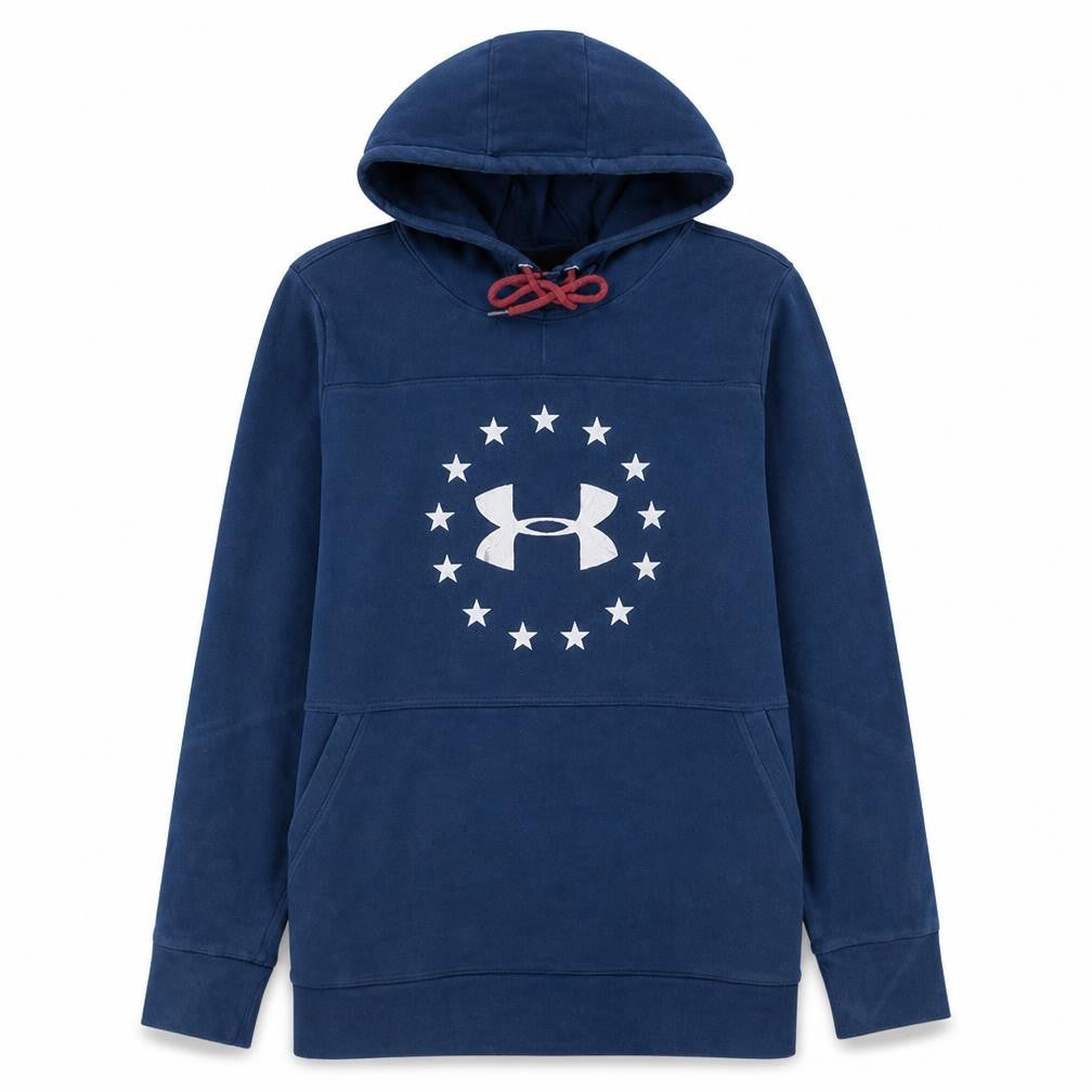 Under Armour Womens Blue Pullover Hoodie Medium Loose Fit