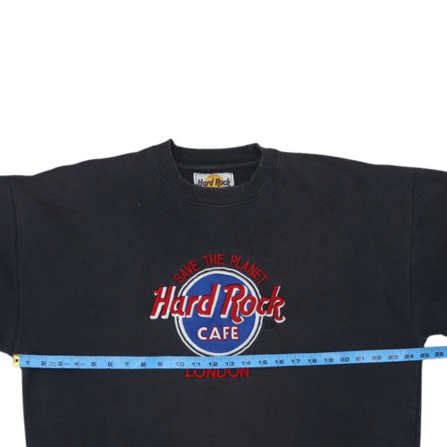 Hard Rock Cafe London Black Men's XL Pullover Sweatshirt Vintage