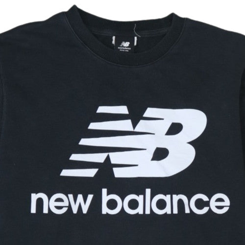 New Balance Men's Black Logo Sweatshirt L Pullover Fleece
