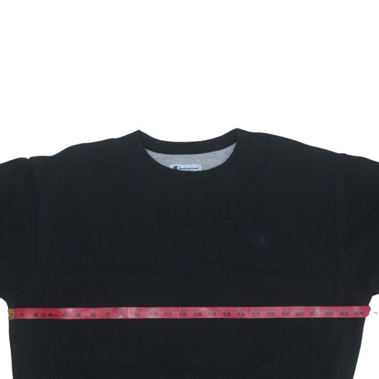 Champion Men's Black Crew Neck Pullover Sweatshirt Size L