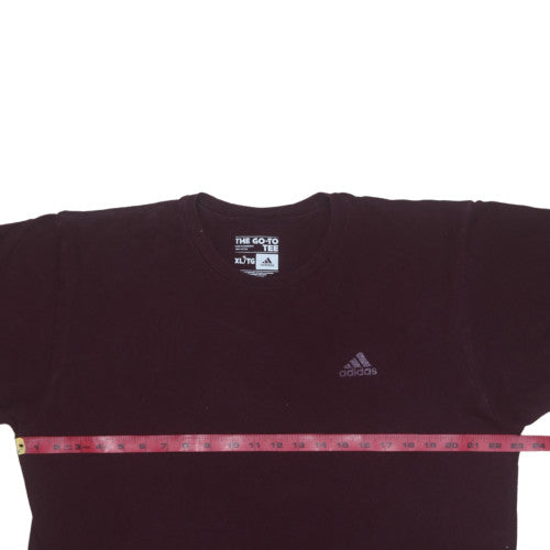 Adidas Men's Black XL Crew Neck Cotton Short Sleeve T-Shirt