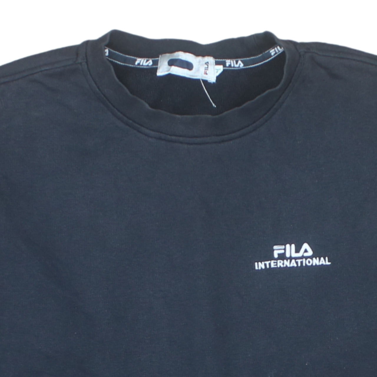 FILA International Black Cotton Crew Neck Women's Sweatshirt M